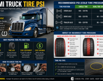 semi truck tire psi