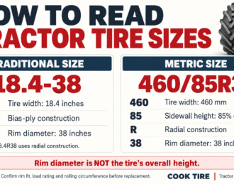 how to read tractor tire size